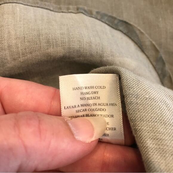 Rails army green gray camo linen blend button shirt dress size Small - Picture 10 of 16